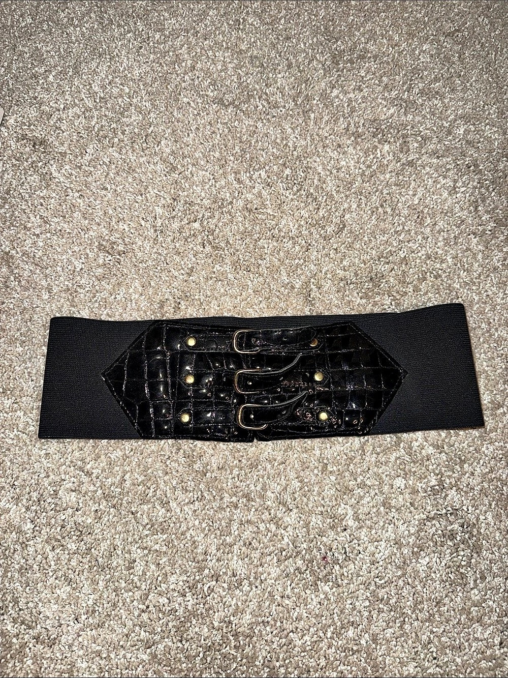 bebe Statement Black Belt Like New